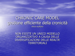 CHRONIC CARE MODEL - Sindacato dei Medici italiani