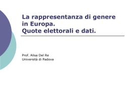 La rappresentanza di genere in Europa