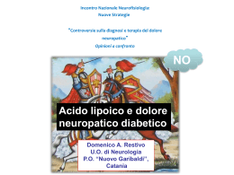 Acido lipoico e dolore neuropatico diabetico