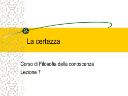 la certezza - Sergio Fumagalli