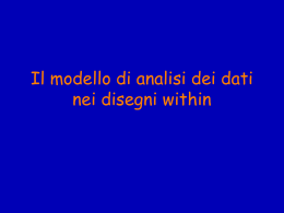 Il modello di analisi dei dati nei disegni within