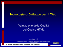 Introduzione () - Corso di Laurea in Informatica