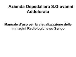 Linee guida Syngo Studio  - Azienda Ospedaliera San Giovanni