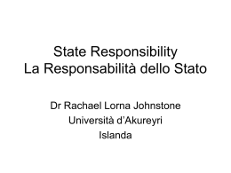 State Responsibility La Responsabilit&agrave; dello Stato