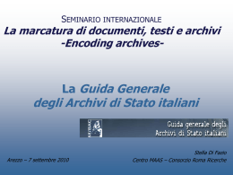 Il sistema Guida Generale degli Archivi di Stato italiani