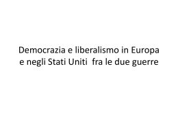 Democrazia e liberalismo in Europa e negli Stati Uniti fra le