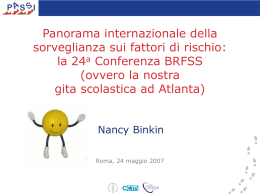 Panorama internazionale della sorveglianza sui fattori di