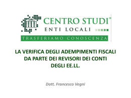 La verifica degli adempimenti fiscali