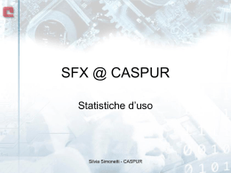 SFX e Statistiche d`uso