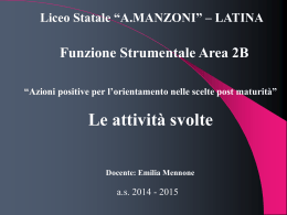 Studenti &ldquo;Tutorati&rdquo;