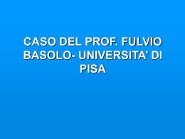 CASO DEL PROF. FULVIO BASOLO