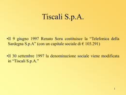 IL CASO TISCALI S.p.A.