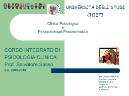 I problemi dell`apprendimento - Universit&agrave; degli Studi "G. d`Annunzio"