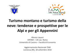 Turismo montano, integrazione delle risorse e sostenibilit&agrave;. Il caso