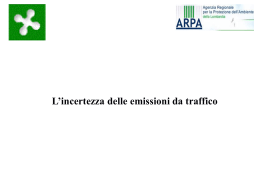 L`analisi dell`incertezza delle emissioni da traffico: il caso dei veicoli