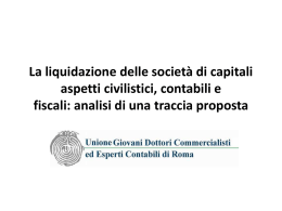 La liquidazione delle societ&agrave; di capitali aspetti