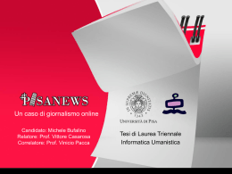 Un caso di giornalismo online