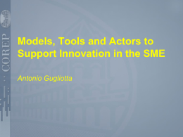 Models, Tools and Actors to Support Innovation in the SME Antonio