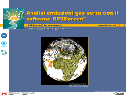 Greenhouse Gas Analysis with RETScreen Software