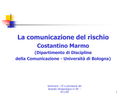 La comunicazione del rischio