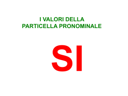 I valori della particella "si" nella grammatica italiana