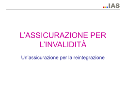 L`assicurazione per l`invalidit&agrave;