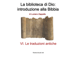 le traduzioni antiche