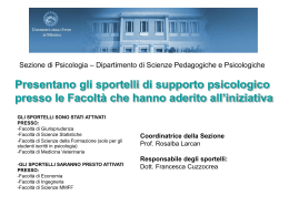 Sportello Ascolto - Orientamento Universitario in itinere