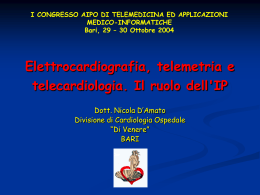 Elettrocardiografia, telemetria e telecardiologia. Il ruolo