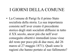 I GIORNI DELLA COMUNE - Liceo Classico Statale Giovanni Berchet