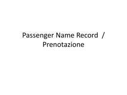Passenger Name Record