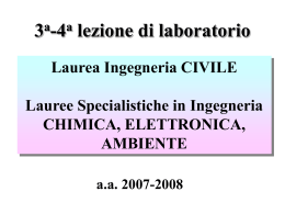 Lezioni del 25 settembre 2007/02 ottobre 2007