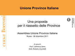 Nome della presentazione su due righe - UPI Emilia