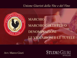 Le nozioni fodamentali - Unione Giuristi della Vite e del Vino
