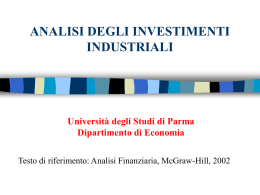 Analisi degli investimenti industriali