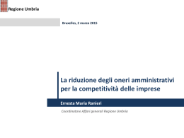 La riduzione degli oneri amministrativi per la competitivit&agrave; delle