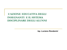 LE SANZIONI DISCIPLINARI DEGLI STUDENTI E L