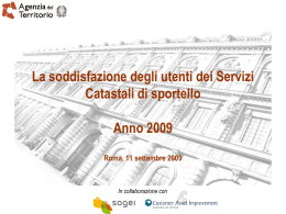 Presentazione catasto 2009