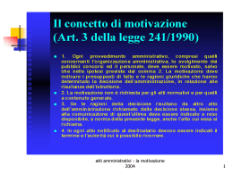 La motivazione degli atti