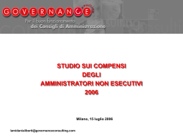 STUDIO SUI COMPENSI DEGLI AMMINISTRATORI INDIPENDENTI