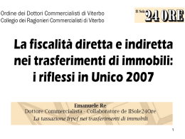 La tassazione Irpef nei trasferimenti di immobili