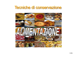 la conservazione degli alimenti - Mazzini