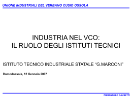 industria nel vco: il ruolo degli istituti tecnici - Marconi