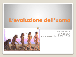 L`evoluzione dell`uomo