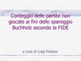 Come conteggiare le partite non giocate ai fini del calcolo del