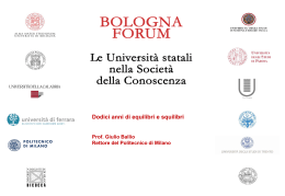 Intervento Ballio  - Universit&agrave; Politecnica delle Marche