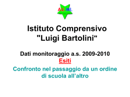 Monitoraggio passaggio fra ordini di scuola