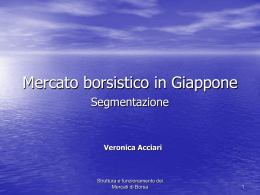 Mercato borsistico in Giappone