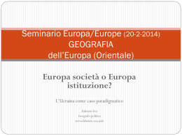 Master ELEO (2013-14) GEOGRAFIA della Russia e dell`Europa