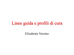 Linee guida e profili di cura
